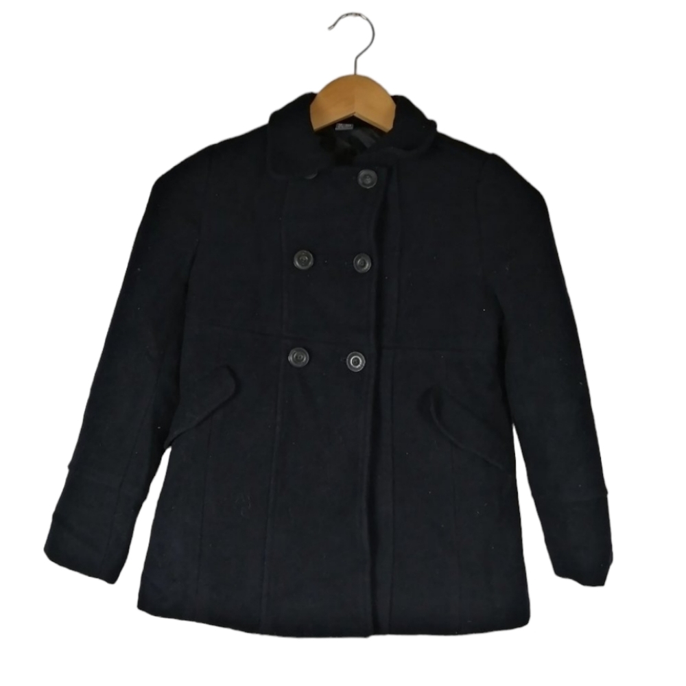 🖤2/30$ -- Unisex Black Caban Coat for Kids (9-10 years)